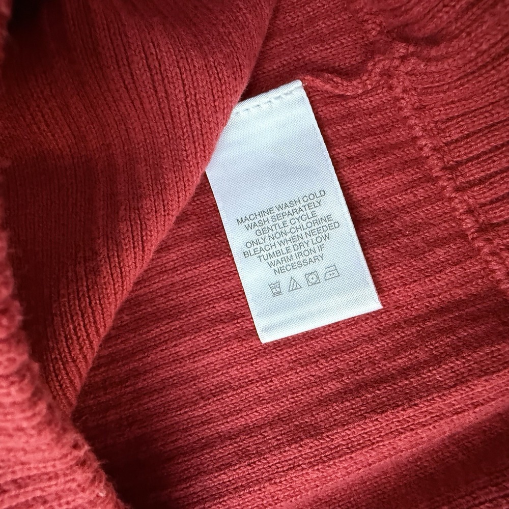 Levi's Sweater Mens XL Red Pullover Crew Neck Ribbed Cuffs Waistband Y2K - Picture 6 of 6